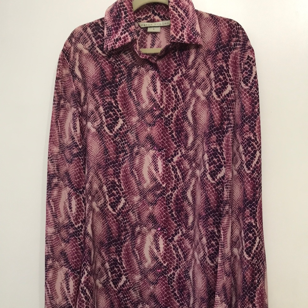 PETER NYGARD, 100% silk, size small